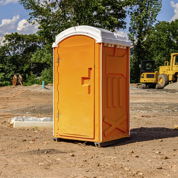 how often are the porta potties cleaned and serviced during a rental period in Hewitt MN